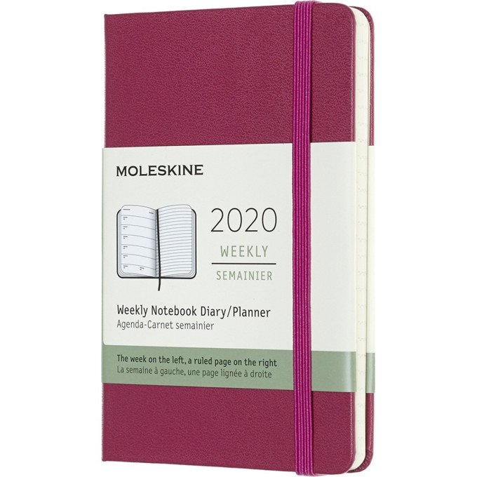 Еженедельник MOLESKINE Classic Weekly Notebook Pocket, фуксия DHD1612WN2